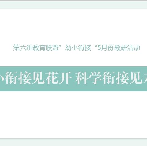 第六组教育联盟——“幼小衔接见花开 科学衔接见未来”教研活动