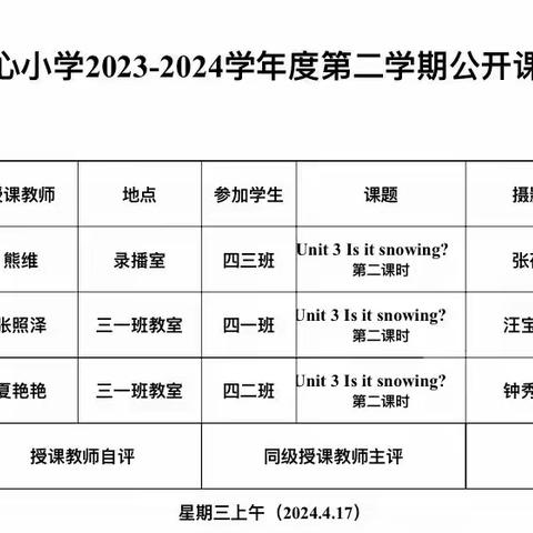 同课异构    同放异彩——天水镇中心小学英语组教研活动（一）