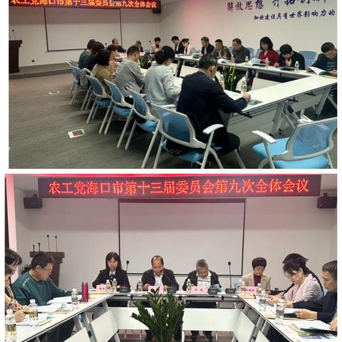 农工党海口市委会召开十三届九次全体会议