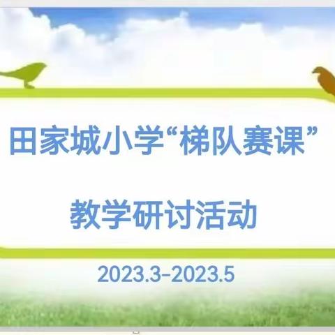 梯队赛课促成长，魅力课堂展风采——田家城小学“梯队赛课”教学研讨活动