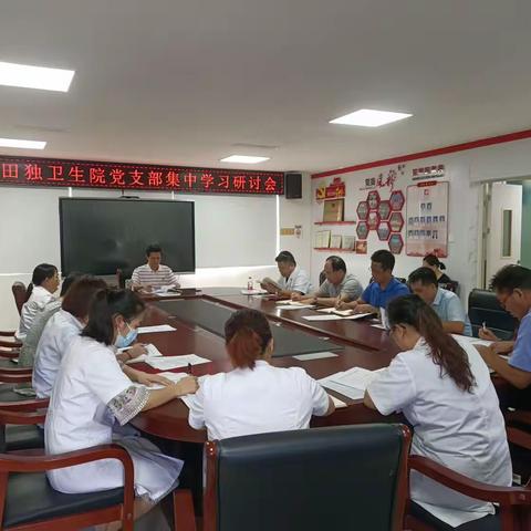 吉阳区田独卫生院党支部召开集中学习研讨会