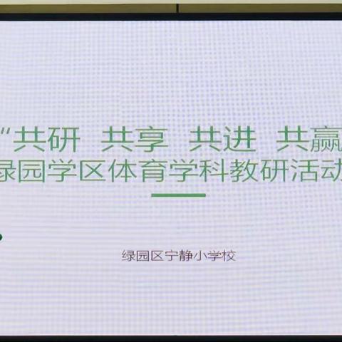 “共研 共享 共进 共赢 ”绿园学区体育学科教研活动