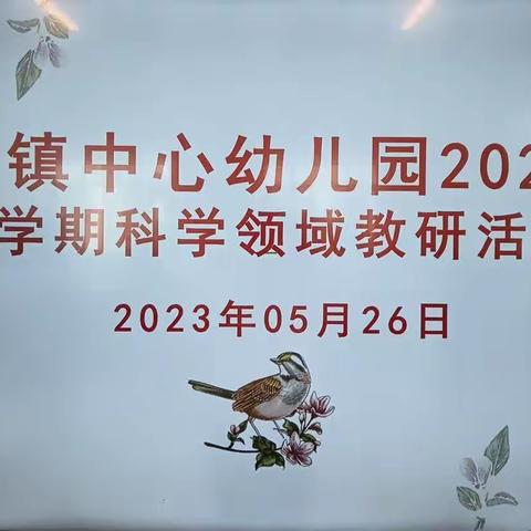 以研促教，师幼共成长——太平镇中心幼儿园2023年春学期科学领域教研活动