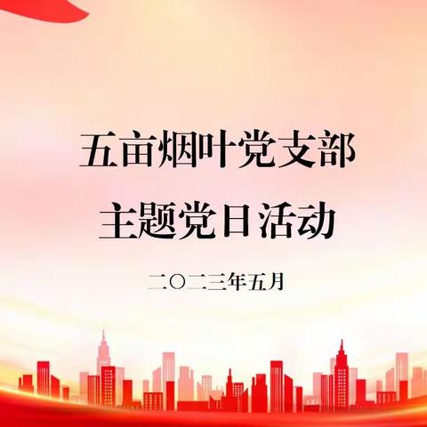 五亩烟叶党支部5月份主题党日