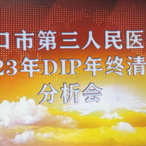 海口市第三人民医院开展2023年DIP年终清算分析会