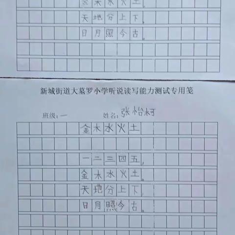 “做中国人，写规范字”——记颍川教育集团新城街道大墓罗小学硬笔书法比赛