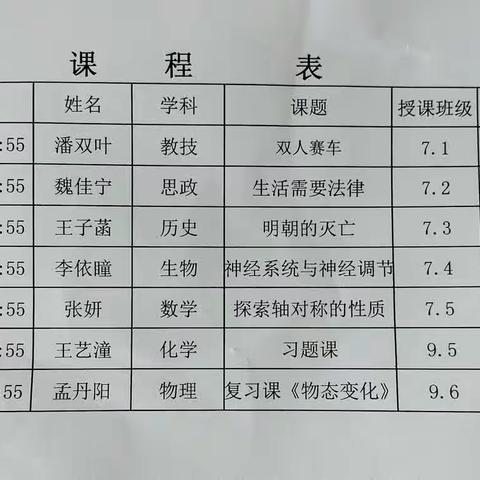 新秀展风采  青春放光芒——记本溪县四中实习生汇报课展示活动