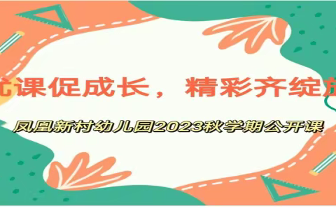 优课促成长 精彩齐绽放——凤凰新村幼儿园2023年秋季公开课观摩活动