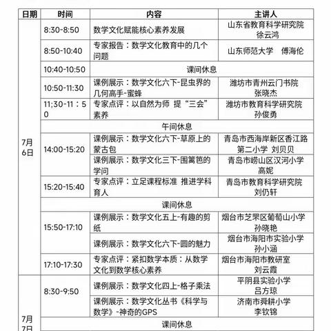 山东省小学数学“新课标 新课堂”系列研讨活动