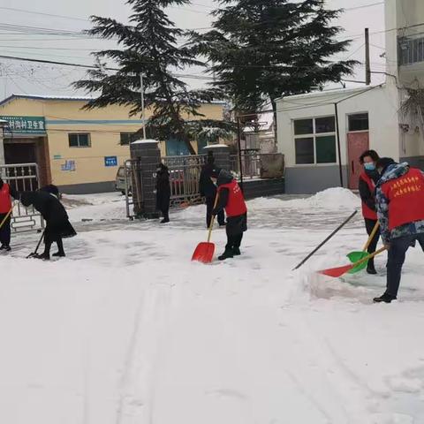 以雪为令齐上阵 铲雪除冰暖人心—-李村沟积极开展铲雪除冰活动