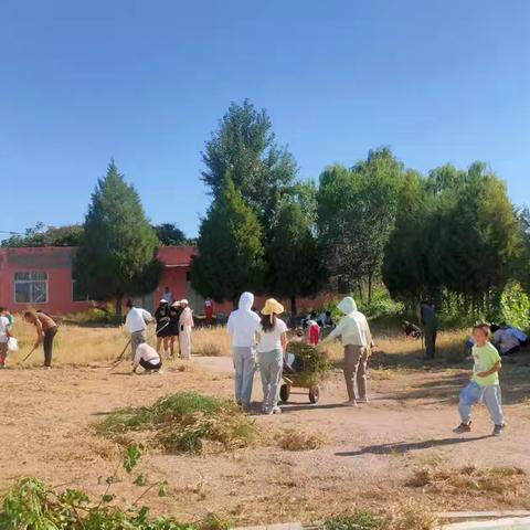 清除杂草 “净”化校园 ---贾宋镇小集蒙族小学除草劳动记实