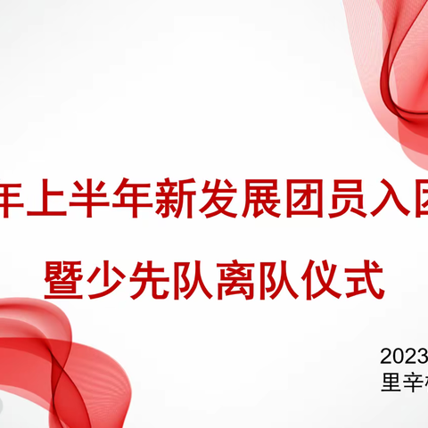 “学习二十大，奋进新征程”－－里辛棋苑学校2023上半年入团仪式