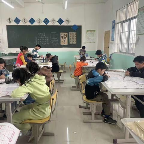 虎山乡龙州小学少年宫书法班总结报告