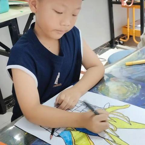 彩虹画室2023暑假绘画班第2课总结