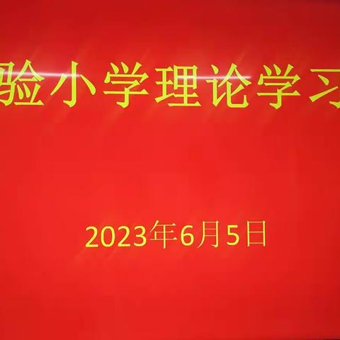 长葛市实验小学召开理论学习会议