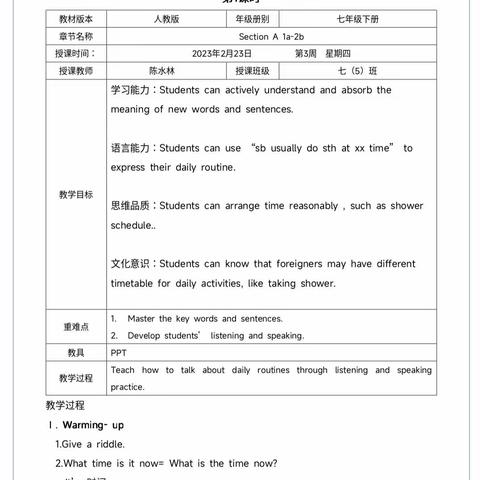 2022-2023学年度第二学期个人总结（陈水林）