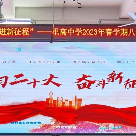 【双减专题】学习二十大  永远跟党走  奋进新征程——里高中学2023年春学期八年级离队入团仪式