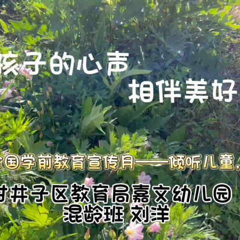 “倾听儿童，相伴成长”——嘉文幼儿园学前教育宣传月系列活动