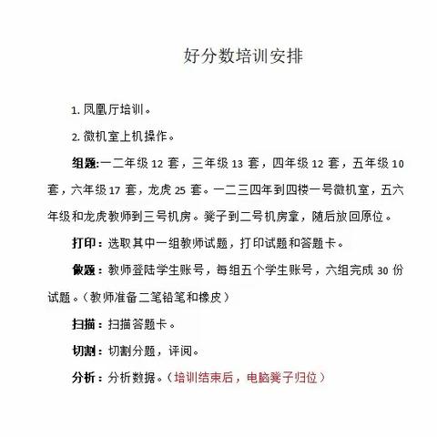 好分数助力教学，促自身素质提升——新北关小学与龙虎中校培训活动之四