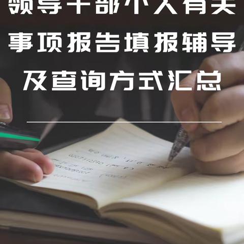2026年个人有关事项报告专题辅导
