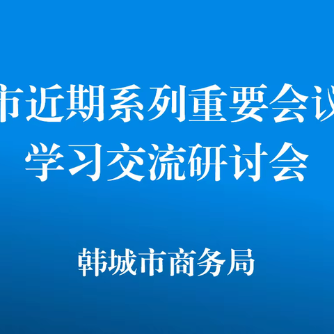 【聚焦小城逆袭】市商务局召开专题研讨会  为“小城逆袭“贡献商务力量