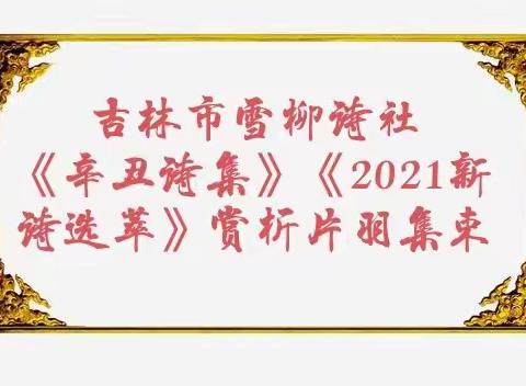 雪柳诗社《辛丑诗集》《2021新诗选萃》赏析（2）