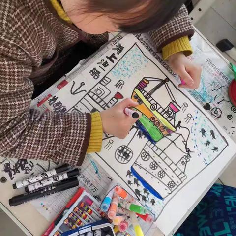 来集镇中心小学美术作品展示