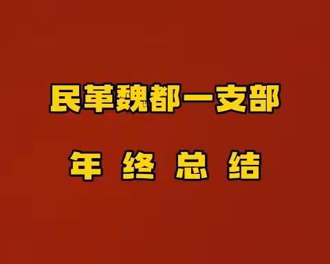 民革许昌魏都一支部年终总结大会圆满召开