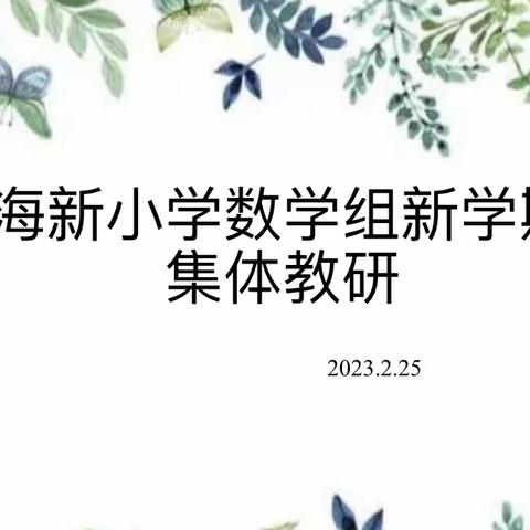 新起点新路径——海新小学数学组集体教研