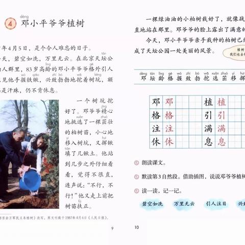 【家校共育】“童”植一棵树——新湖小学二（2）中队《邓小平爷爷植树》课后语文主题实践活动