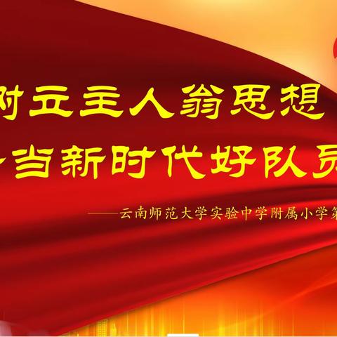 【树立主人翁思想・争当新时代好队员】——云南师大实验中学附属小学开展第一届“少代会”