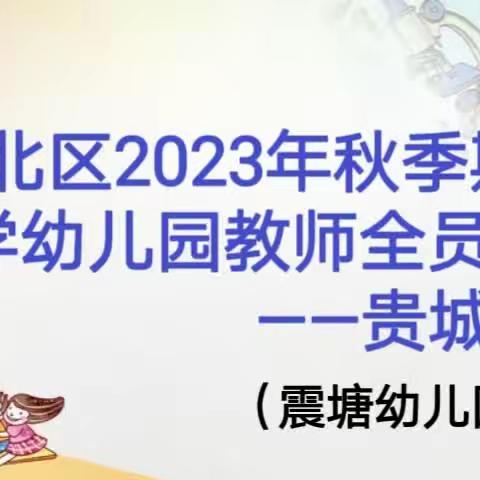 贵城街道震塘幼儿园——港北区2023年秋季期中小学幼儿园贵城学区教师全员培训