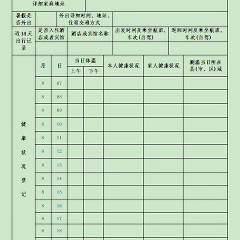 中条中学高二年级学生返校须知