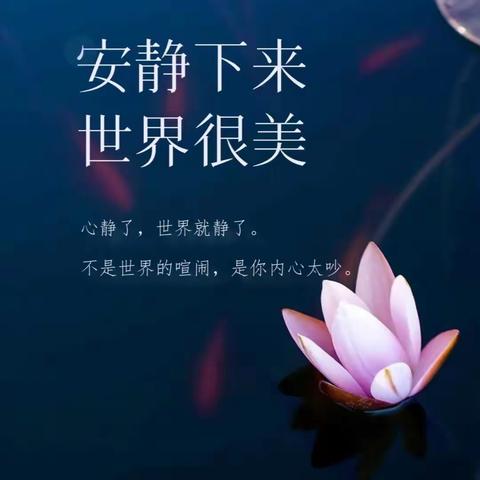 静 -静-静静的，静下来就有自然之美