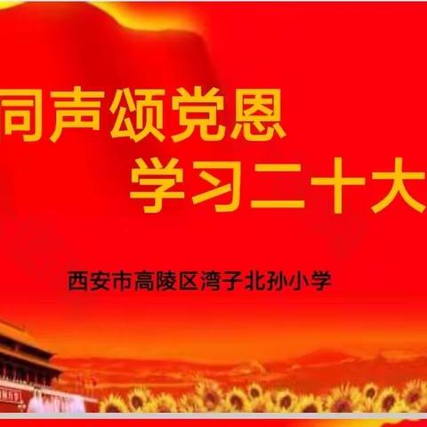 【高陵教育】“同声颂党恩，学习二十大”西安市高陵区湾子北孙小学诵读会活动纪实