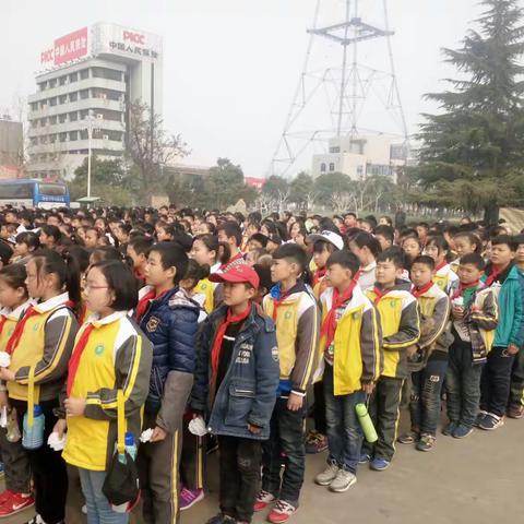 枣庄市市中区回民小学五年级全体师生清明扫墓！