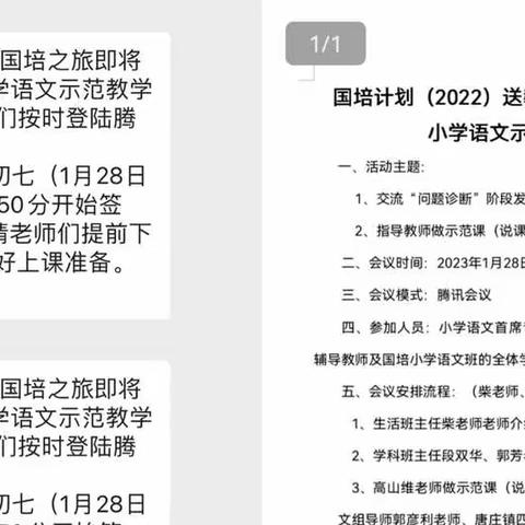 “云端课堂共研讨，交流学习共进步”﻿——卫辉市“国培计划（2022）”送教下乡小学语文线上示范教学交流活动