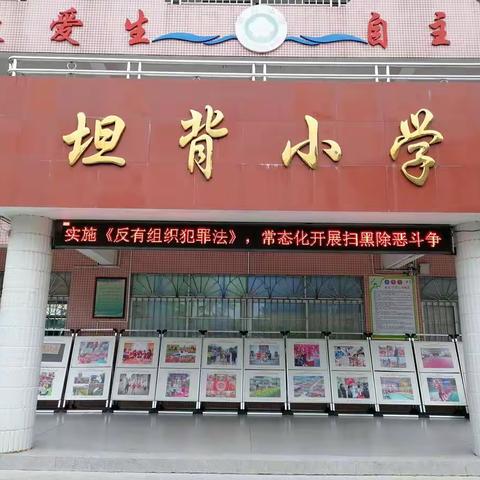 打击有组织犯罪，让黑恶势力无所遁形 ——坦背小学开展扫黑除恶之学习宣传《反有组织犯罪法》主题教育系列活动