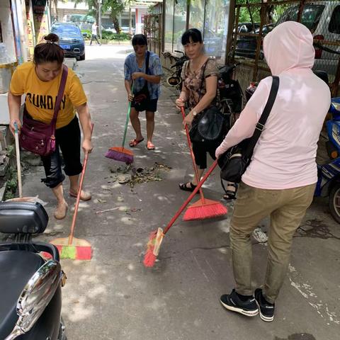 盐灶二社区开展清除积水，预防蚊虫孳生地环境卫生主题党日活动