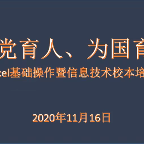 “Excel基础操作暨信息技术校本培训”活动