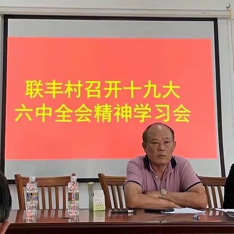 联丰村召开党的十九届六中全会精神学习会