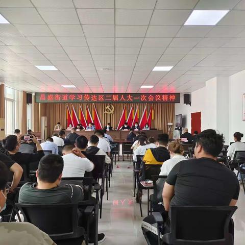 昌盛街道传达学习区人大二届一次会议精神