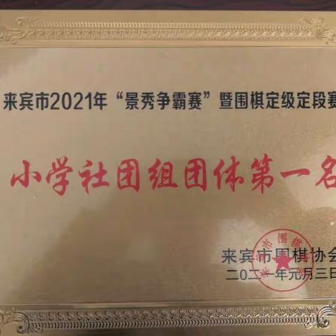 喜讯:来宾市飞龙小学荣获2021年来宾市“景秀争霸赛”暨围棋定级定段赛团体冠军！