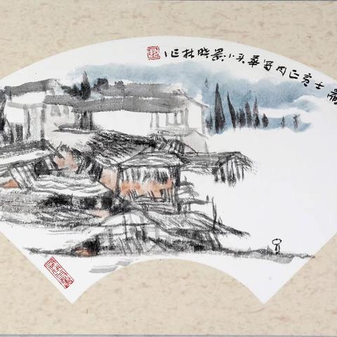 写生小品（卡纸 水墨 ）