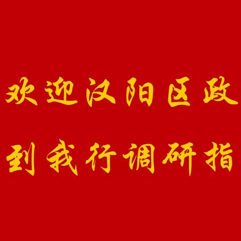 汉阳区人大常委会主任万磊一行赴工行武汉汉阳支行调研指导工作