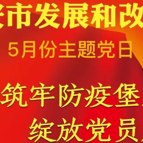 “疫”线防控我坚守 绽放发改新风采||发改局机关党委开展5月份主题党日活动