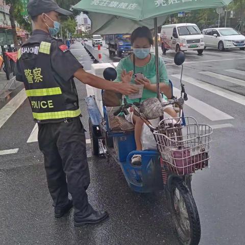 大源街残联参加机动车整治行动