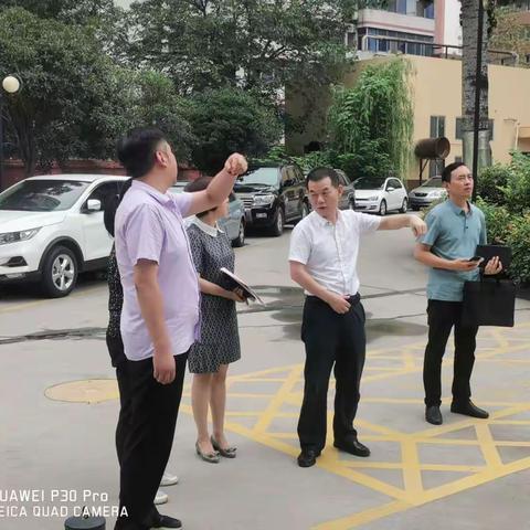 区委常委、纪委书记、监委代主任陈金鹏同志到自强路街道检查指导创文工作