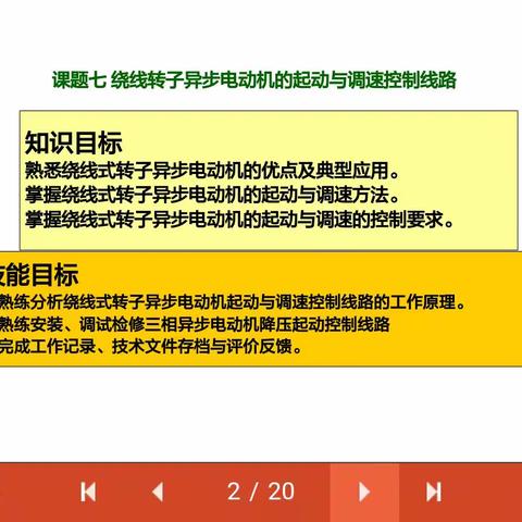 绕组转子异步电动机的启动与调速控制