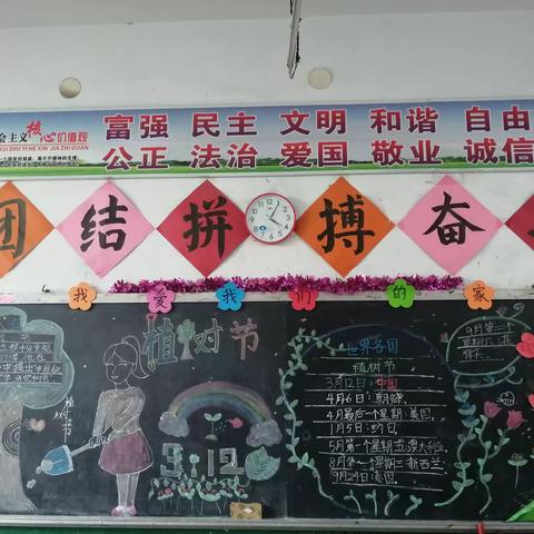 爱的家园    一起呵护一一湛河区沁园小学开展植树节爱绿护绿活动